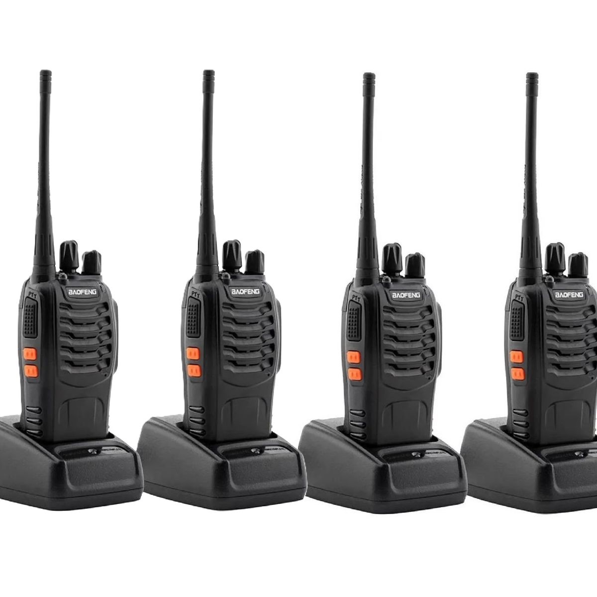 GENERICO - Pack x4 Radio Transmisor Walkie Talkie Bf-888s Baofeng Woki Toki