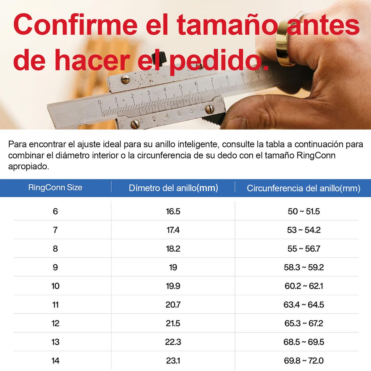RINGCONN - Anillo Inteligente AI Ultra-Delgado RingConn Gen 2 Air - Duna Oro