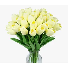 GENERICO - Ramos De 20 Tulipanes Artificiales Flor Decoración Tulipan