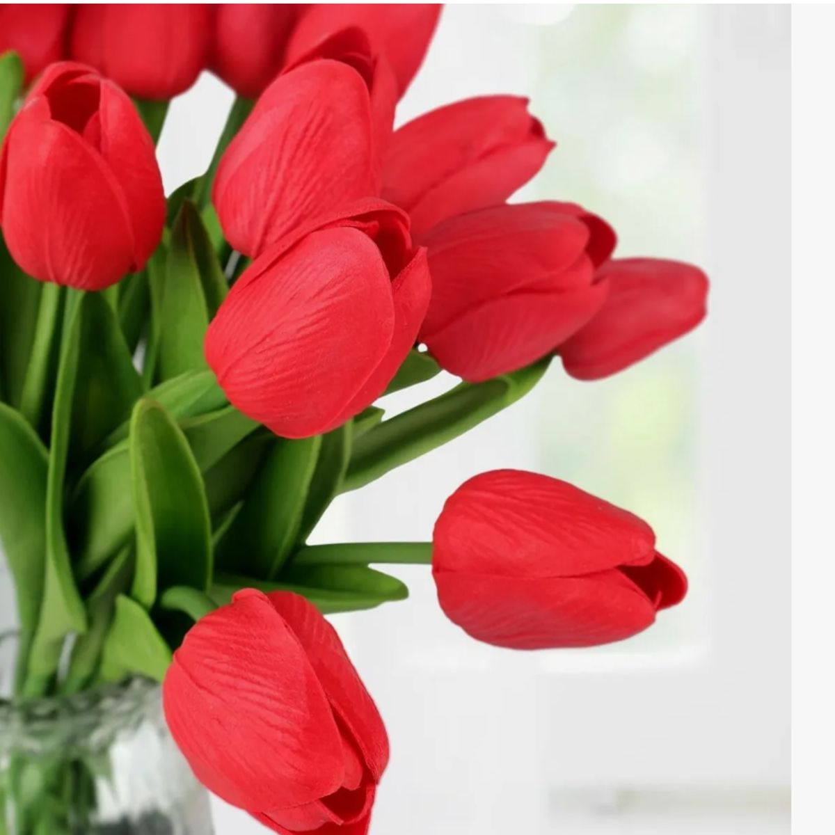 GENERICO - Ramos De 20 Tulipanes Artificiales Flor Decoración Tulipan