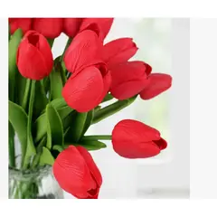GENERICO - Ramos De 20 Tulipanes Artificiales Flor Decoración Tulipan
