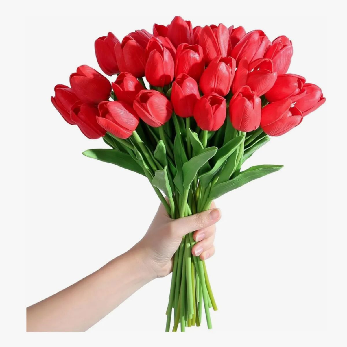 GENERICO - Ramos De 20 Tulipanes Artificiales Flor Decoración Tulipan