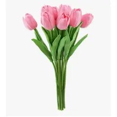 GENERICO - Ramos De 20 Tulipanes Artificiales Flor Decoración Tulipan