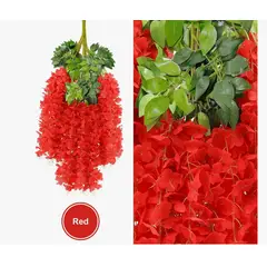 GENERICO - Pack 12 Colgantes Flores Artificiales Guirnaldas Decoración