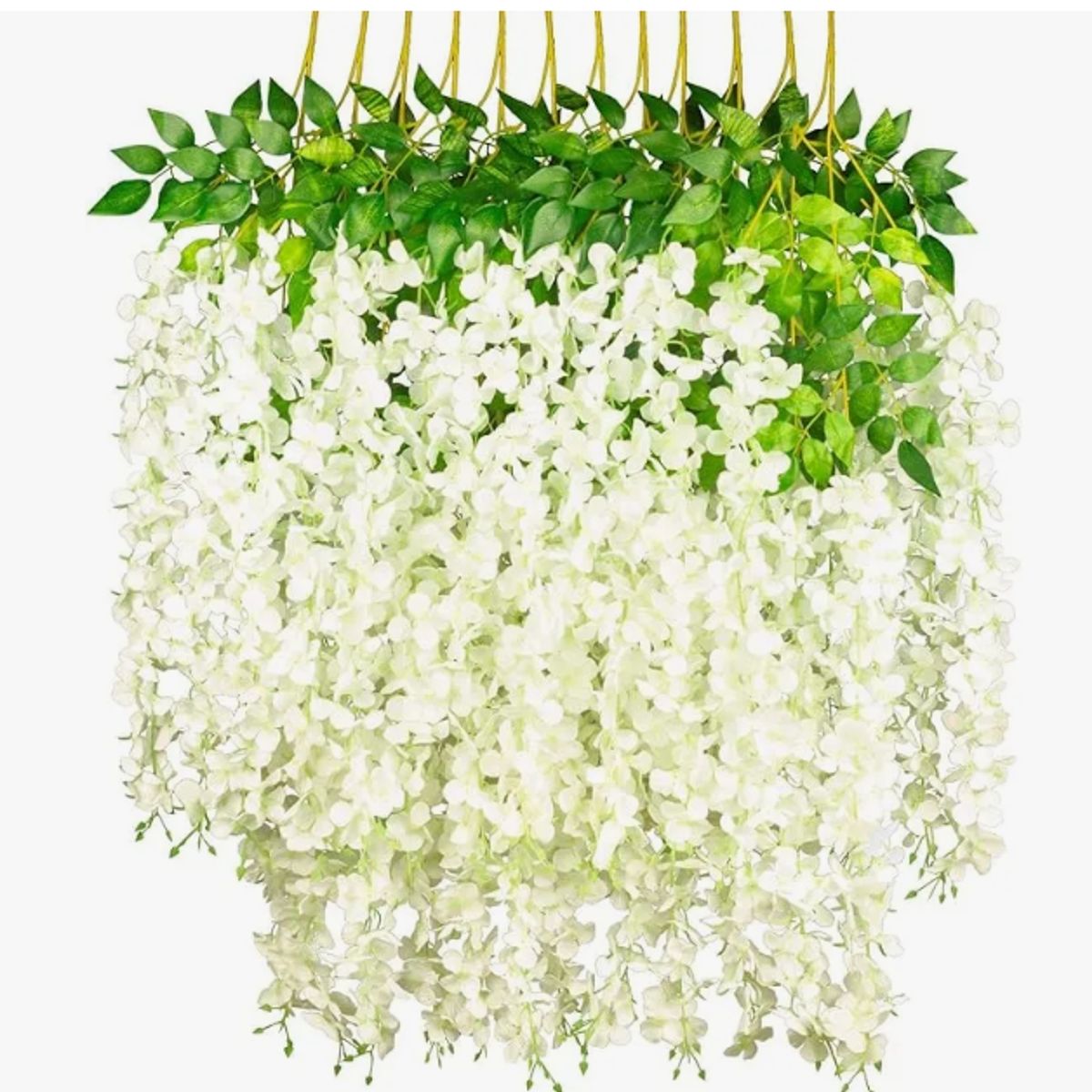 GENERICO - Pack 12 Colgantes Flores Artificiales Guirnaldas Decoración