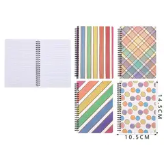 GENERICO - Libreta A5 Estilo Visual Abstracto – 14.5×10.5 cm, 80 Hojas Surtidos