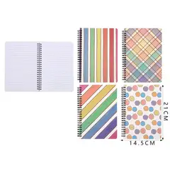 GENERICO - Libreta A5 Estilo Visual Abstracto – 14.5×21 cm, 80 Hojas Surtidos