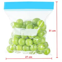 AILEDA - Bolsas Zipl Cierre Hermetico Para Alimentos S 27x31cm 15Uni Bolsas herméticas talla L