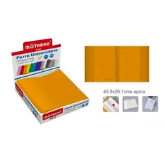 GENERICO - Forro Universitario Naranja 45x26cm