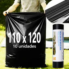 AILEDA - 10 Bolsa De Basura Tarro Municipal 110x120 Cm - Resistente 1 Rollo Con 10 Unidades