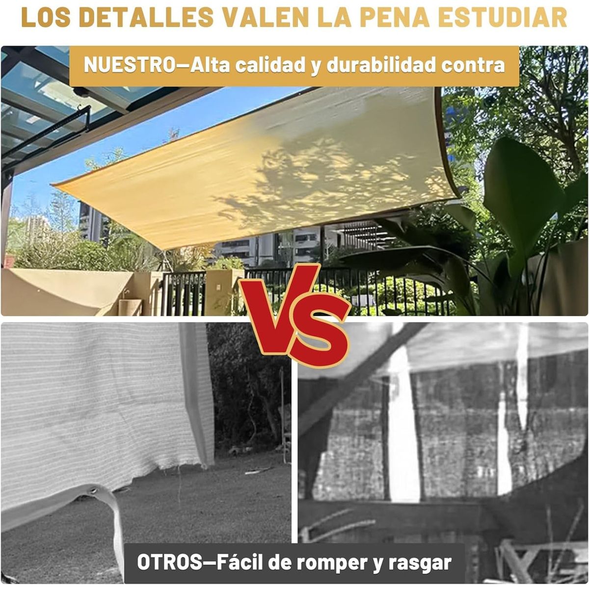 GENERICO - 95% Lona De Malla Para Sombra 4x4M Para Jardín Patio Plantas