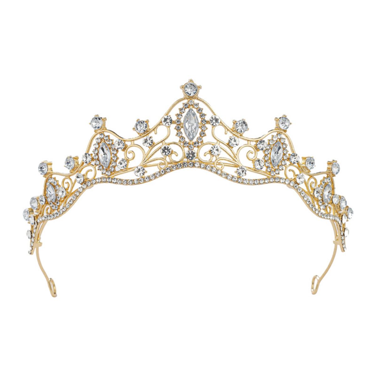 KUANGYE - Corona De Cristal Nupcial Tiara Tiara De Bodas Y Cumpleaños