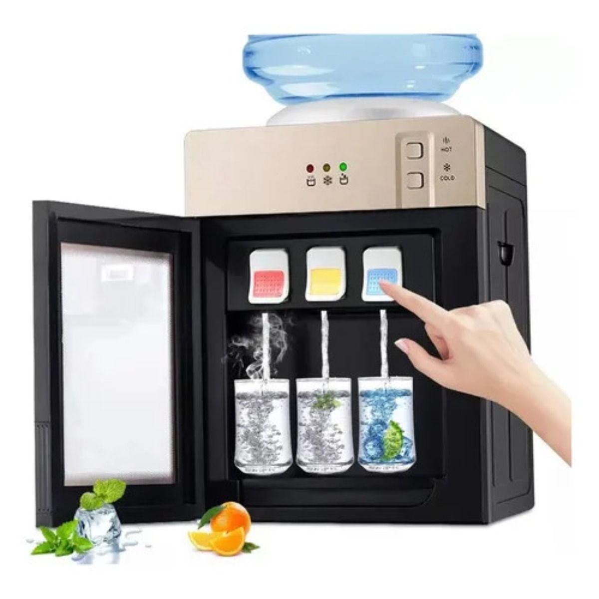 METEX - Dispensador De Agua Fría Y Caliente Compacto 3 Modos Dorado