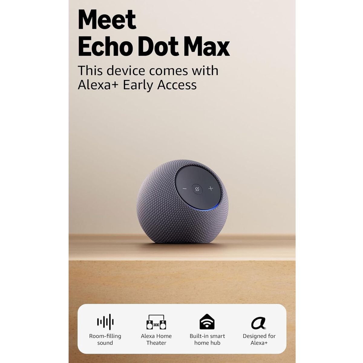 AMAZON - Amazon Echo Dot Max Alexa negro - Graphite