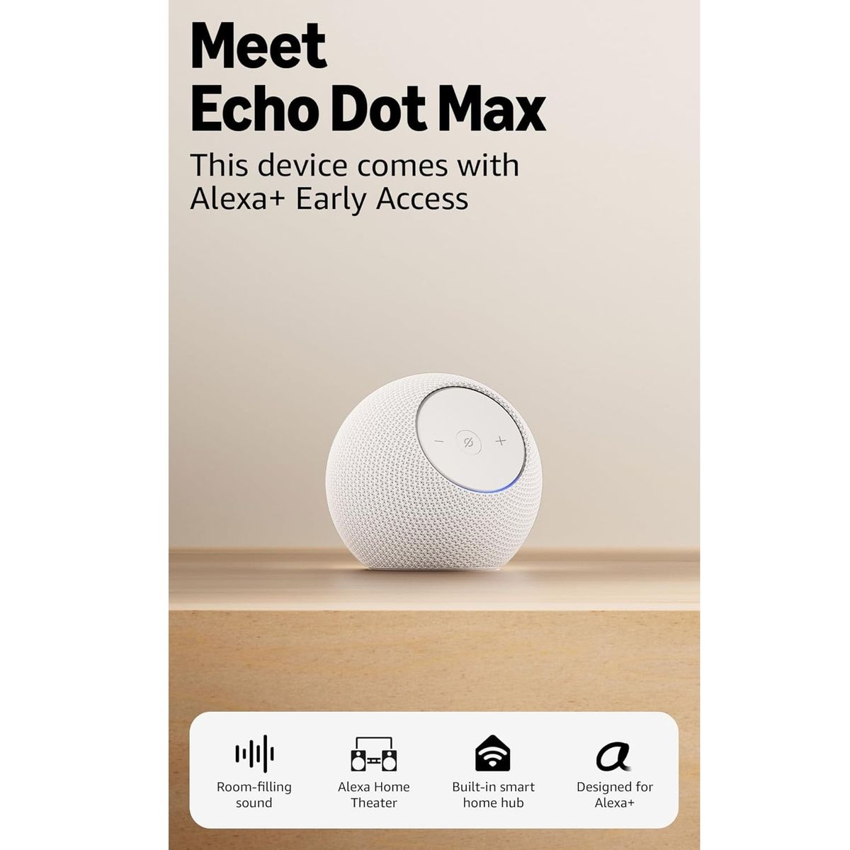 AMAZON - Amazon Echo Dot Max Alexa - Blanco glacial