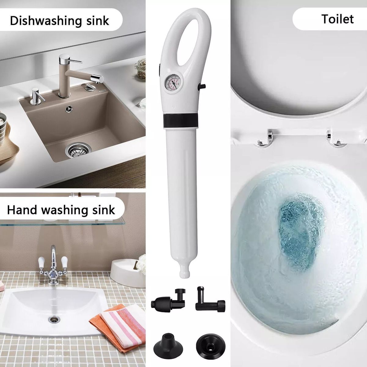 KUANGYE - Destapador Cañerias Baño Limpia Lavaplato Tina Air Drain