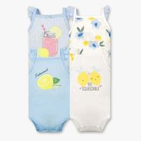 Pack 4 Bodys Niña Sin Manga 100% Algodón