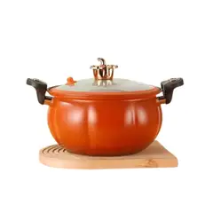 GENERICO - Olla De Micro Presión Para Cocina Antiadherente 7lt Color Naranja