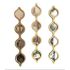 GENERICO - Set De 3 Espejos De Pared De Lujo Decorativos 97cm*31cm