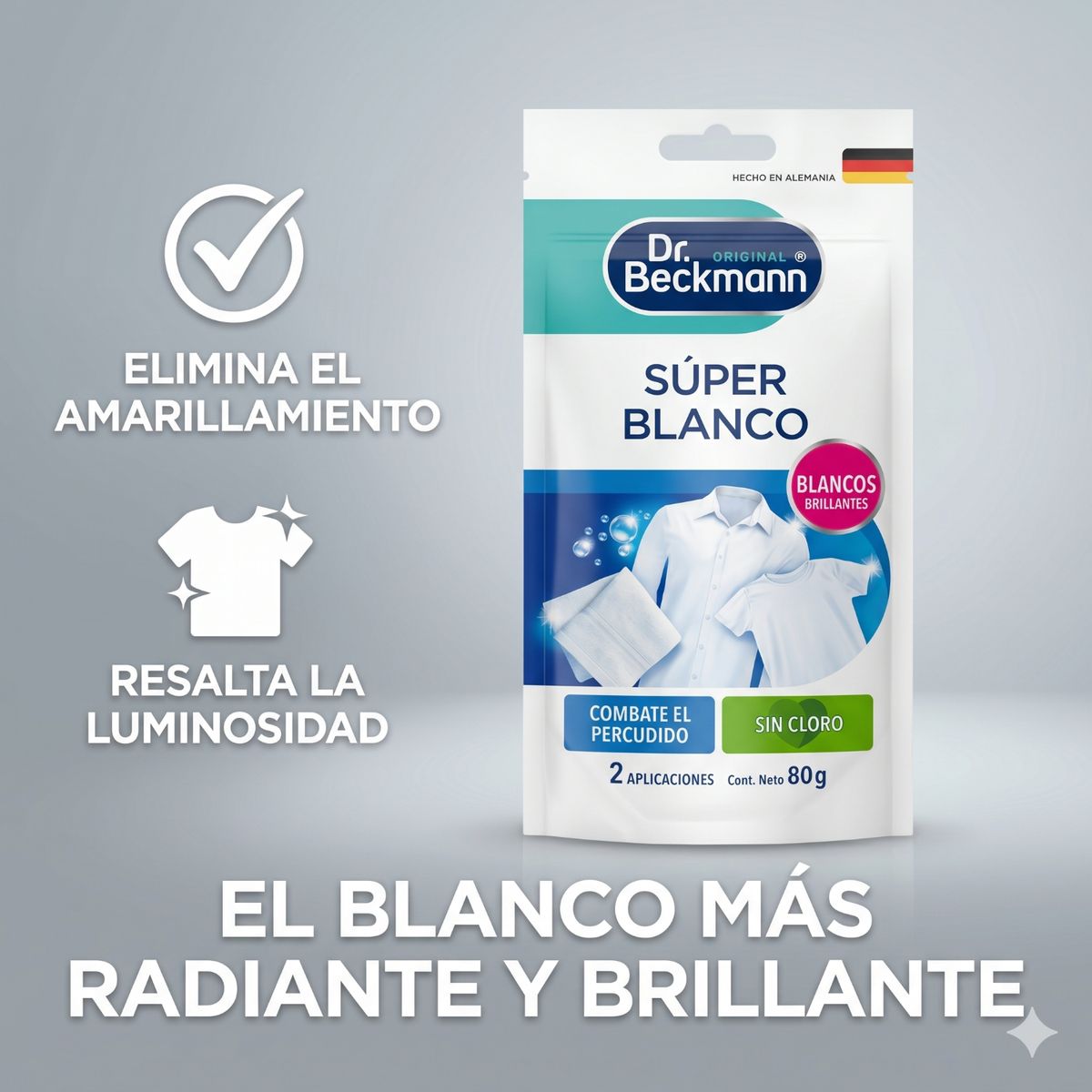 DR BECKMANN - Blanqueador En Polvo Dr. Beckmann Super Blanco 80 G