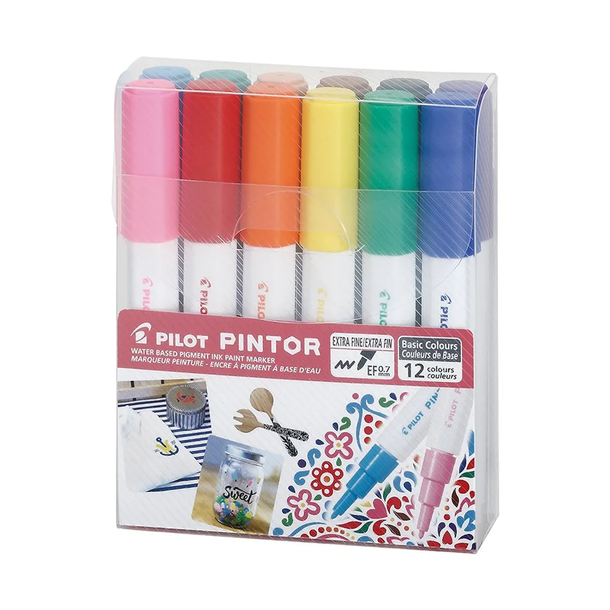 PILOT - Pintor Set Colores Surtidos Punta Extra Fina 12 un.