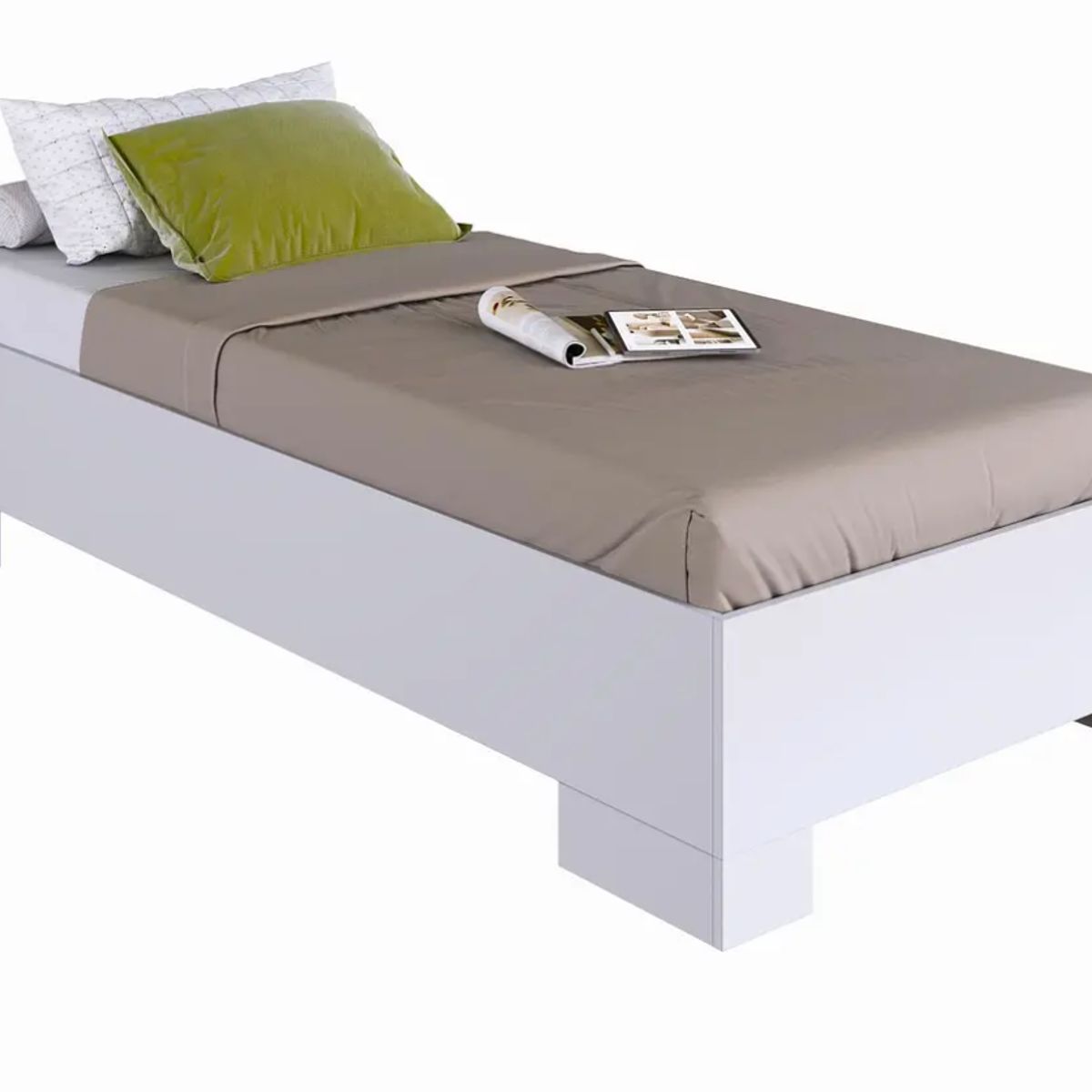 KIDSCOOL - Cama Individual Xangai 190x90 Blanco