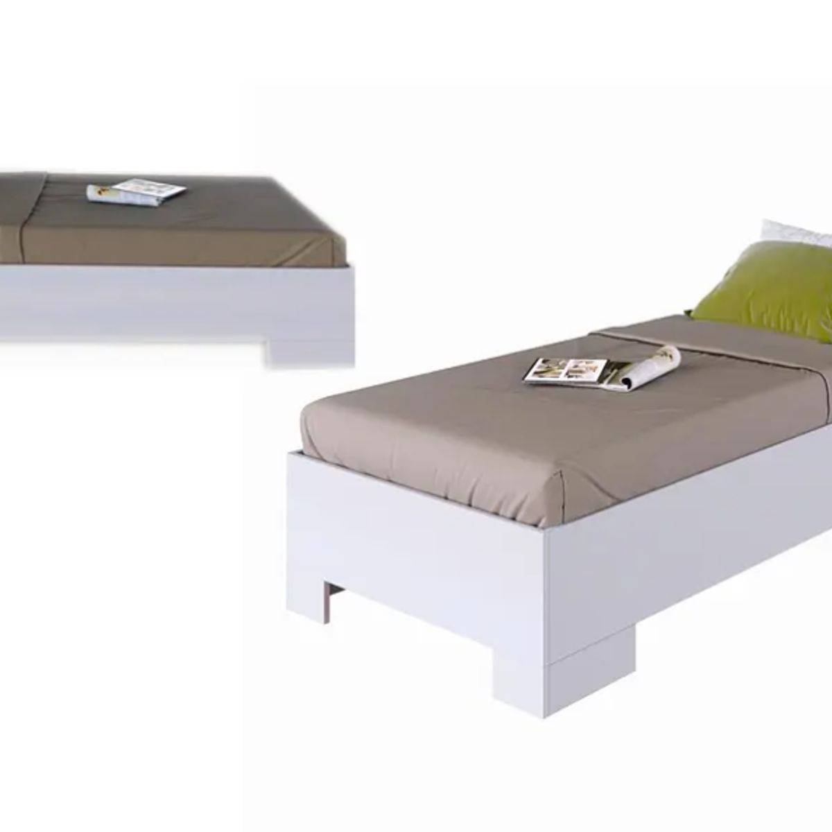 KIDSCOOL - Cama Individual Xangai 190x90 Blanco
