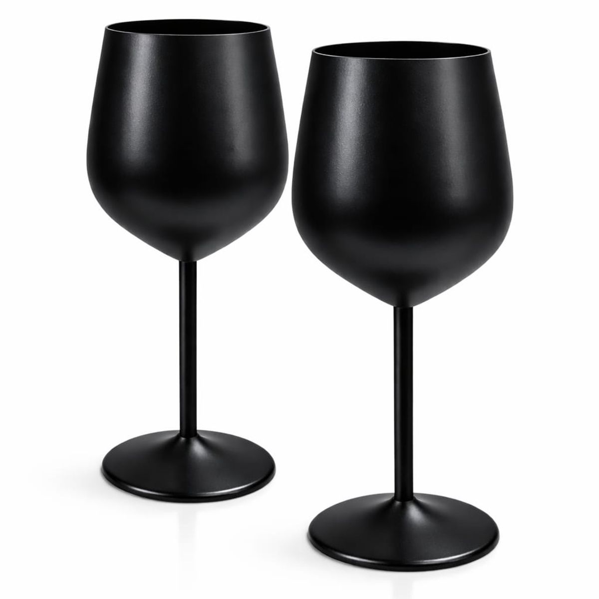 GENERICO - SET 2 COPAS ACERO NEGRA