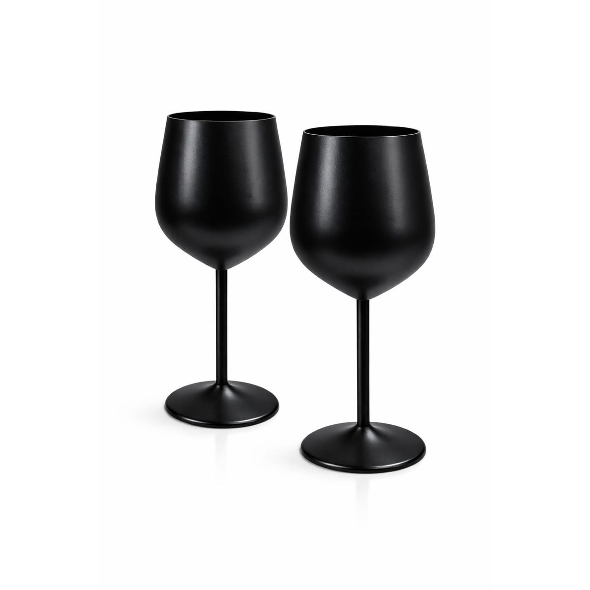 GENERICO - SET 2 COPAS ACERO NEGRA