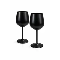 GENERICO - SET 2 COPAS ACERO NEGRA