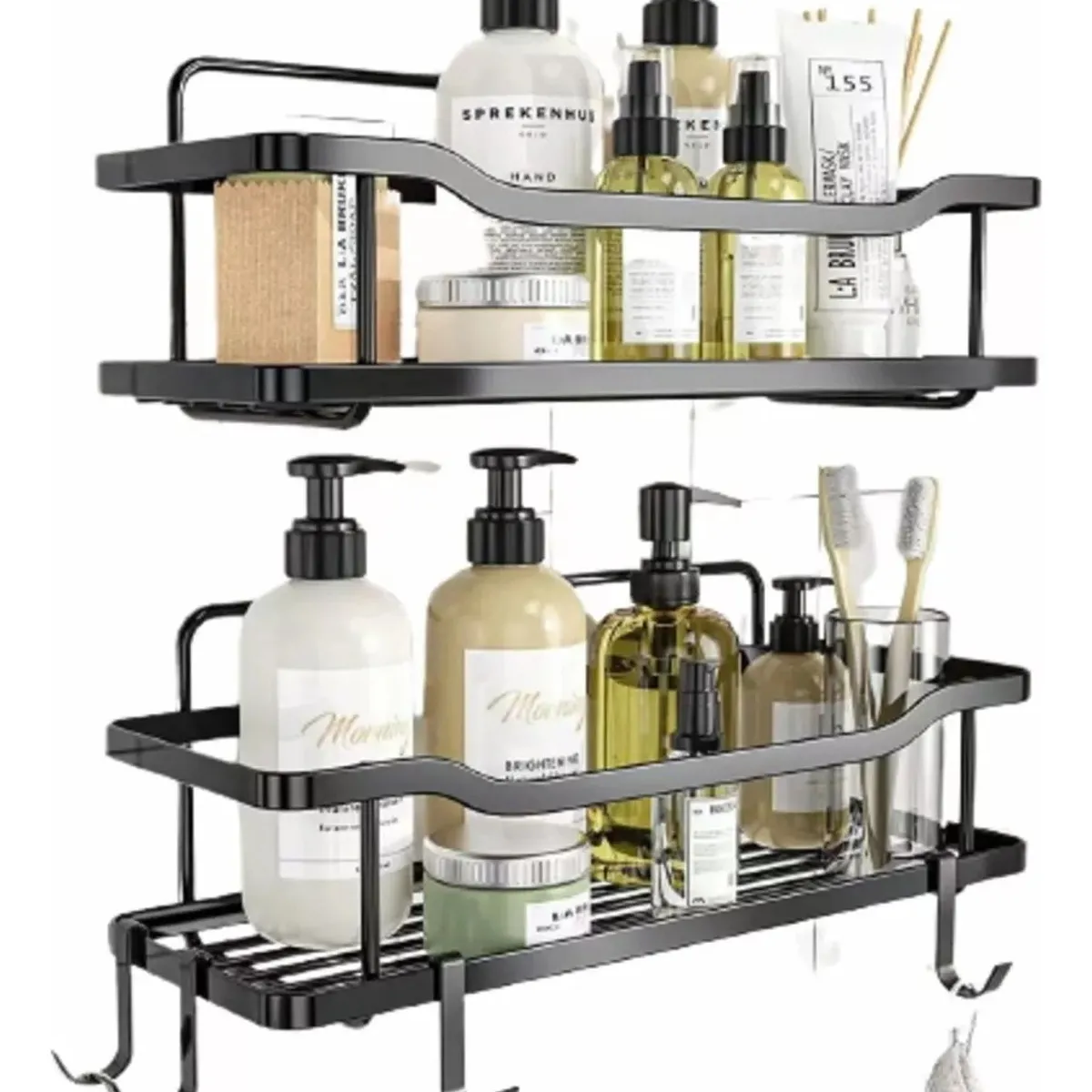 MUNDO MAGIA - Organizador De Ducha Repisa Baño Set 2 Inoxidable