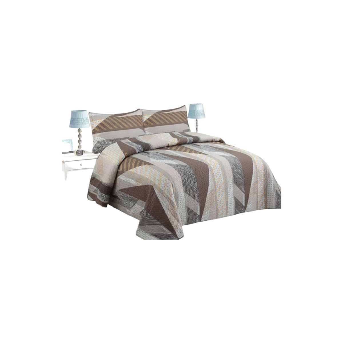 GENERICO - CUBRECAMA QUILT DE VERANO PLAZA Y MEDIA 180x230cm V19
