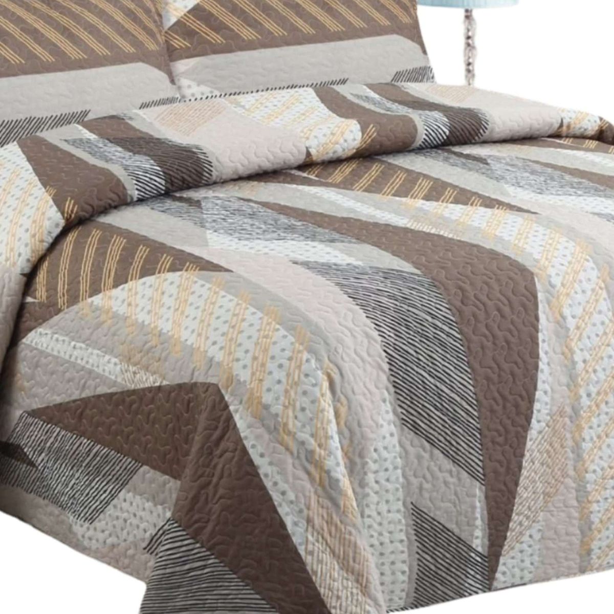 GENERICO - CUBRECAMA QUILT DE VERANO PLAZA Y MEDIA 180x230cm V19