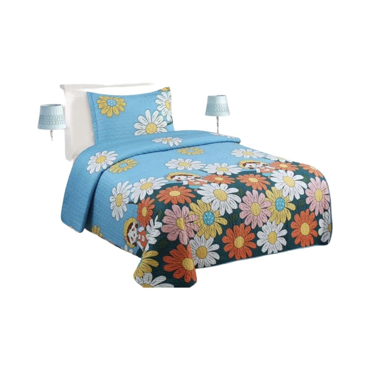 GENERICO - CUBRECAMA QUILT DE VERANO PLAZA Y MEDIA 180x230cm V37