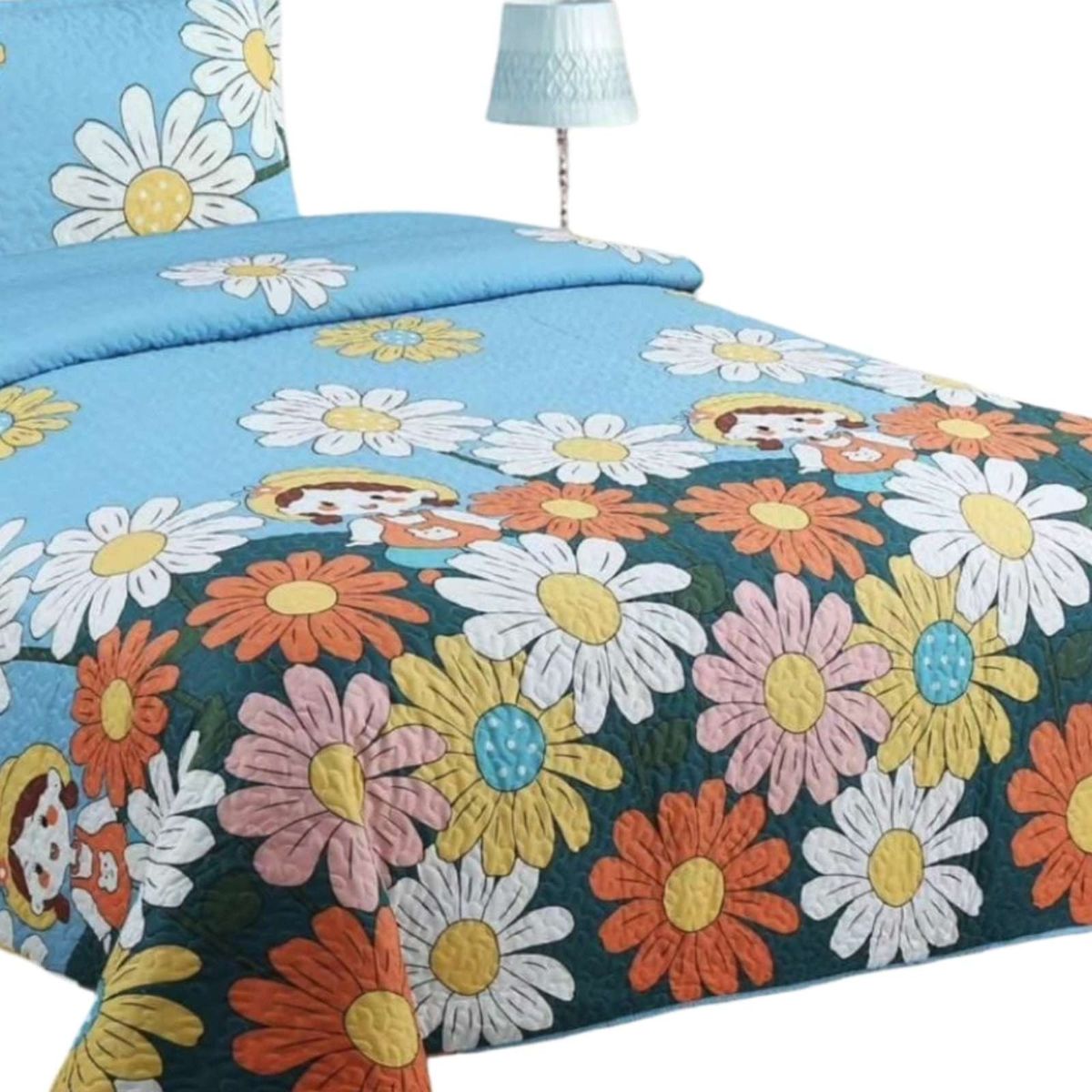 GENERICO - CUBRECAMA QUILT DE VERANO PLAZA Y MEDIA 180x230cm V37