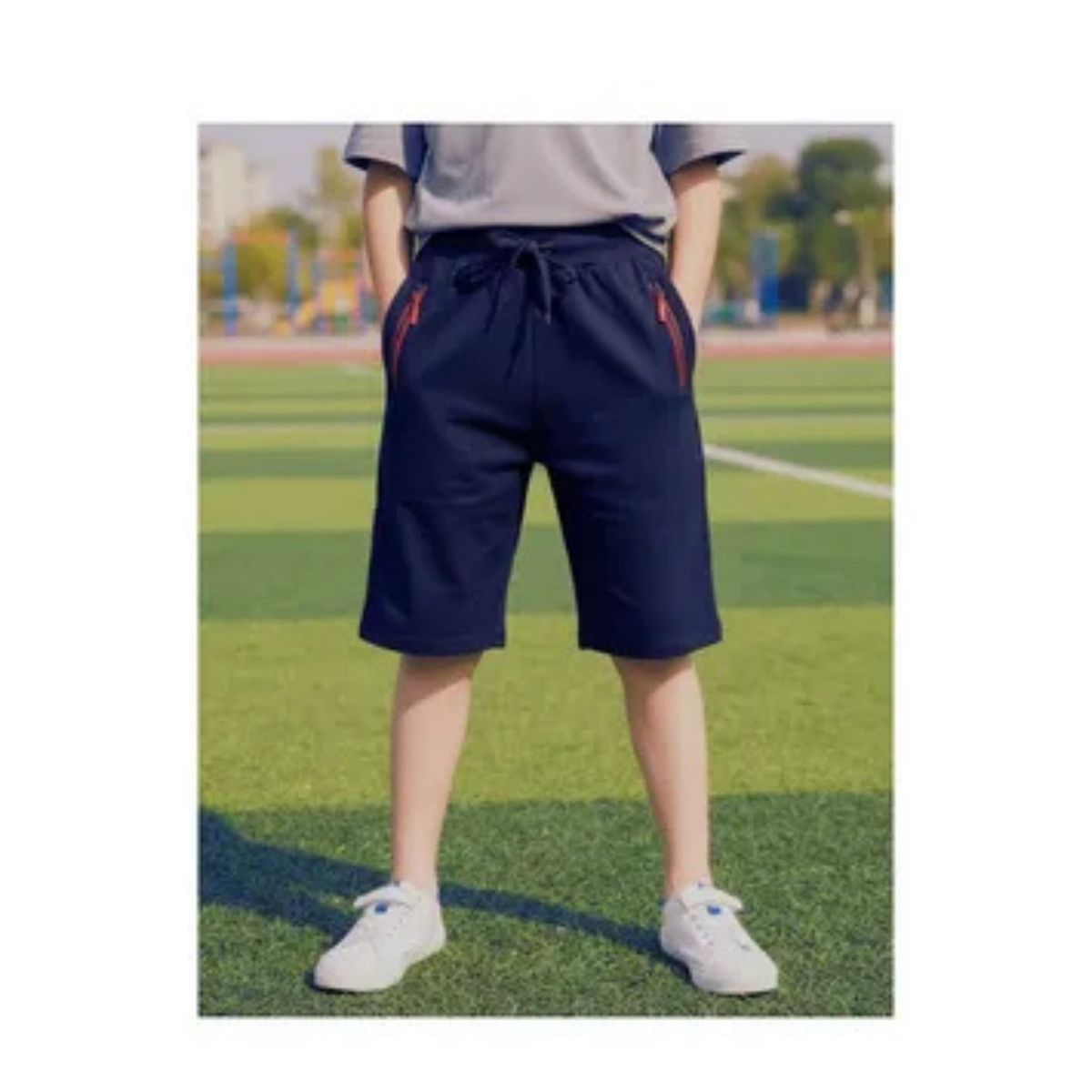 LOOK SHOP - Short Algodón Deportivo Niños Bolsillos Cierre 753