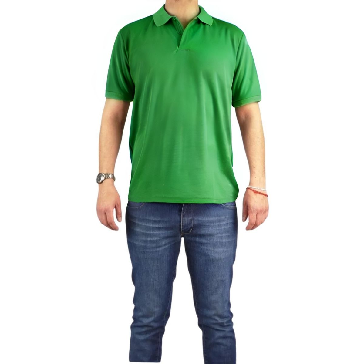 LIKE SHOP - Polera Piqué Hombre Textura Suave Botones Colores 001