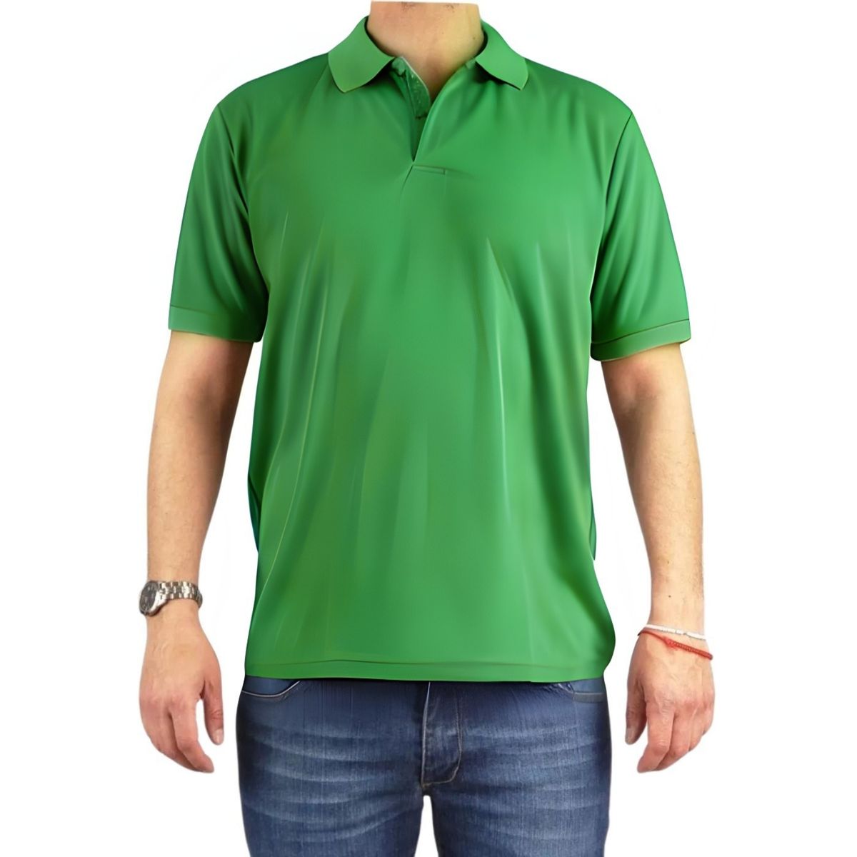 LIKE SHOP - Polera Piqué Hombre Textura Suave Botones Colores 001
