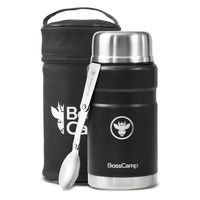 Termo Comida 750 ml Acero Inox Bolso Cuchara Negro