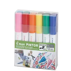 PILOT - Pintor Set Colores Surtidos Punta Media 12 un.