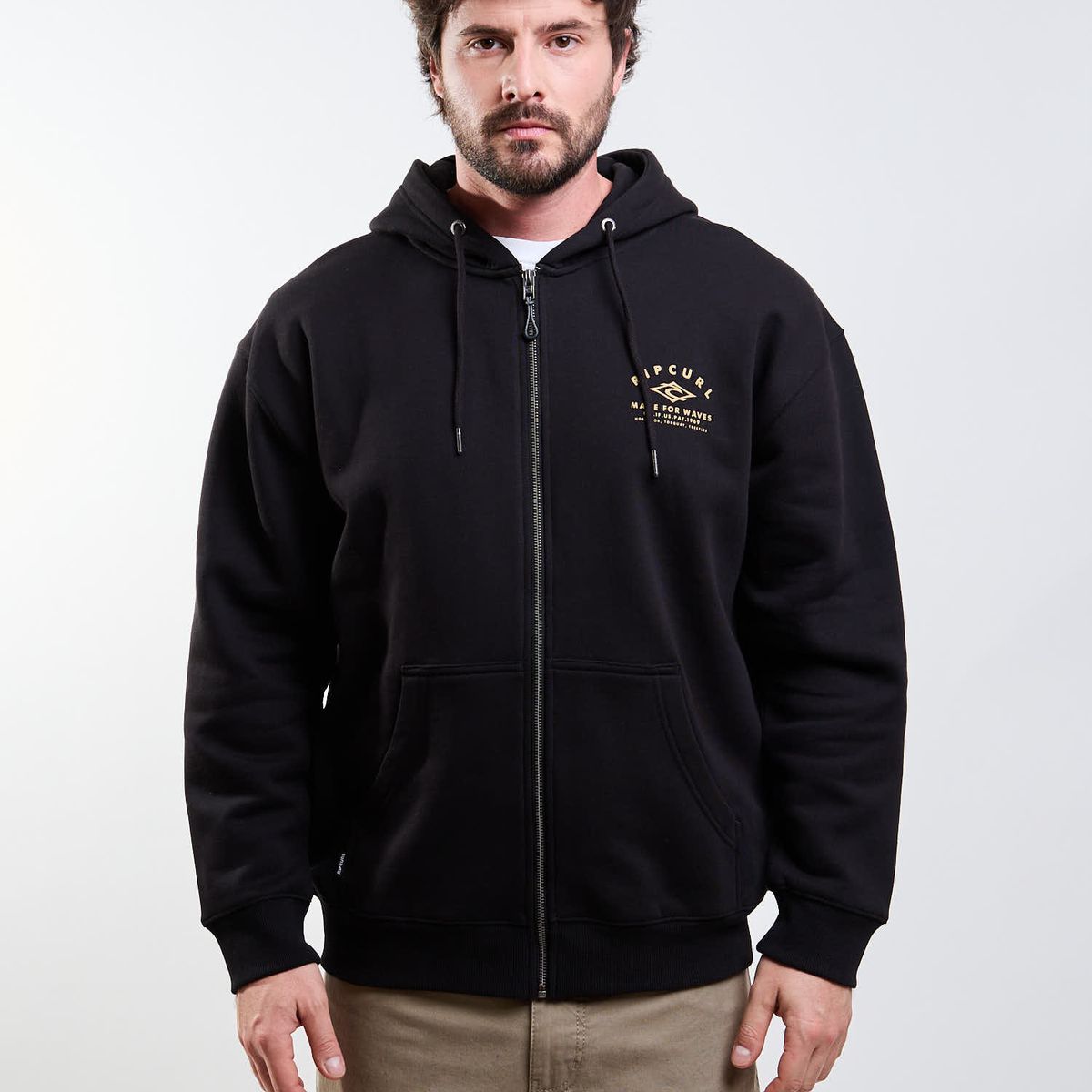 RIP CURL - Poleron FZ Torque Negro Hombre Rip Curl