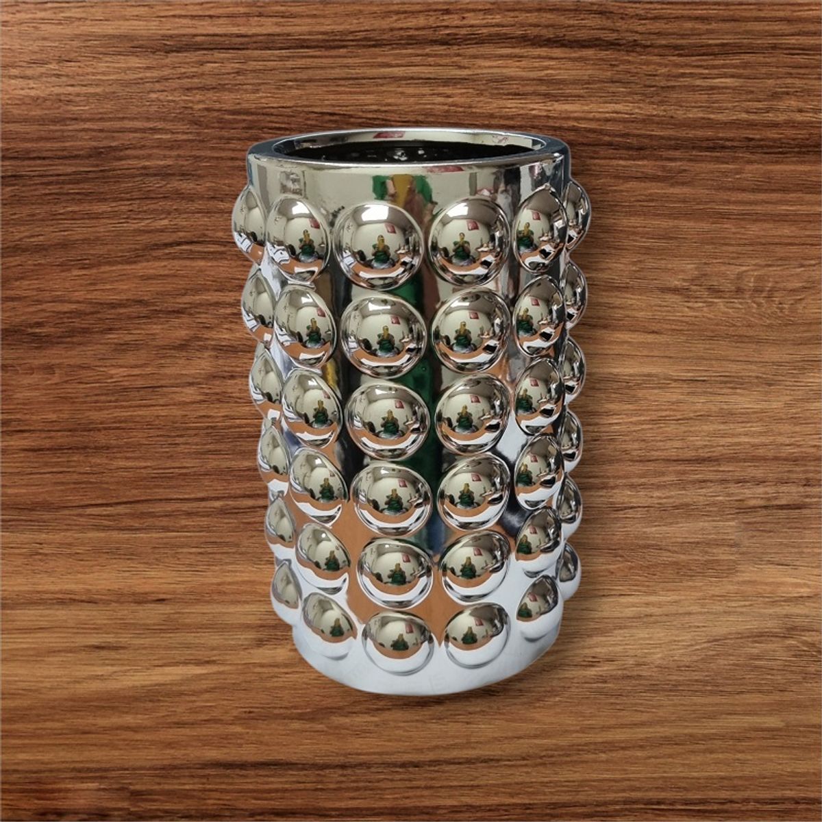 GENERICO - JARRON DE CERAMICA CON BURBUJAS  FLORERO DECORATIVO