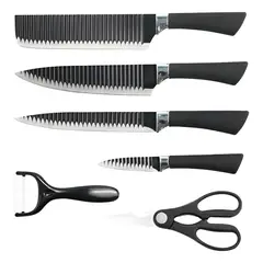 GENERICO - Set Cuchillos Cocina Acero Inoxidable Antiadherente