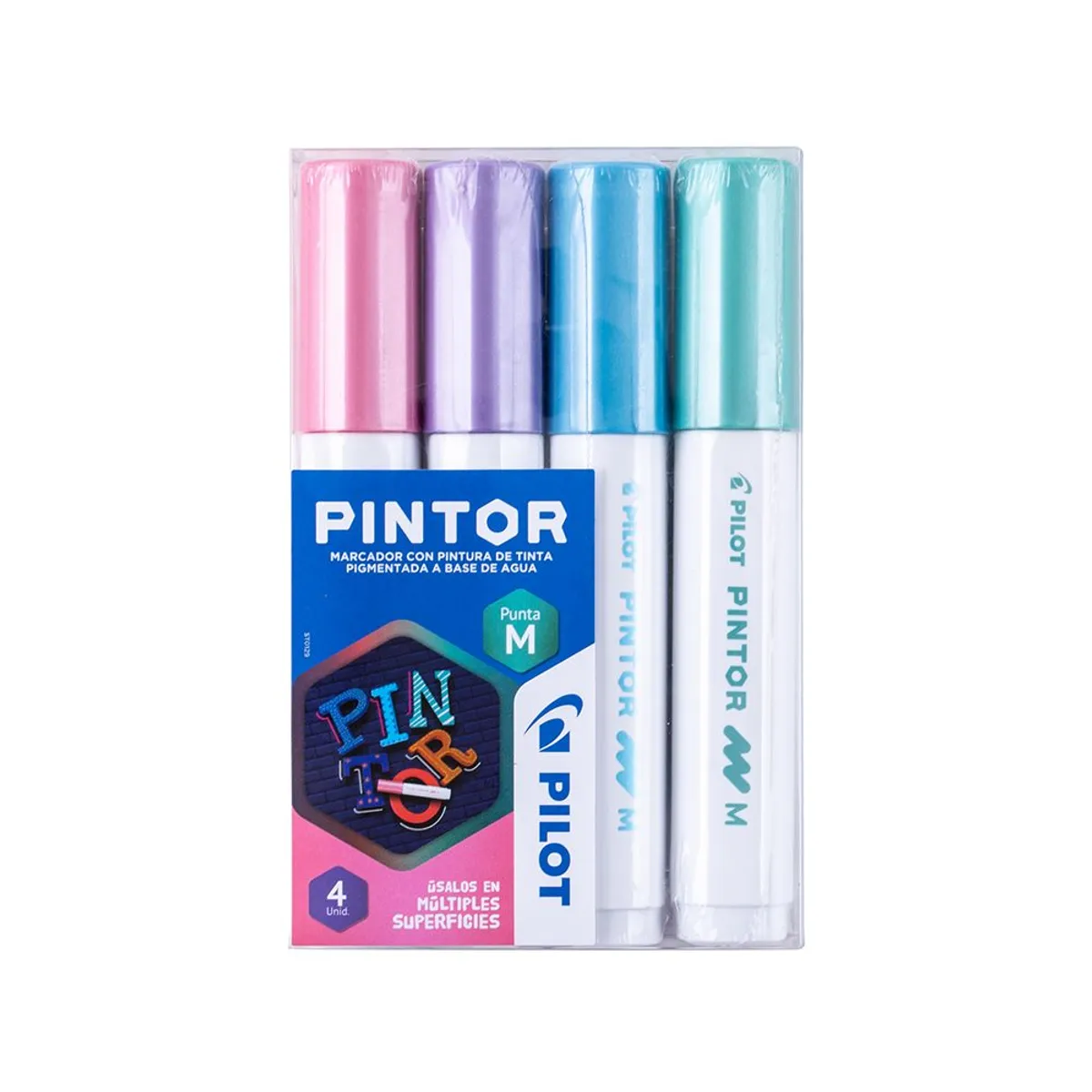 PILOT - Pintor Set Metalizado Punta Media 4 un.