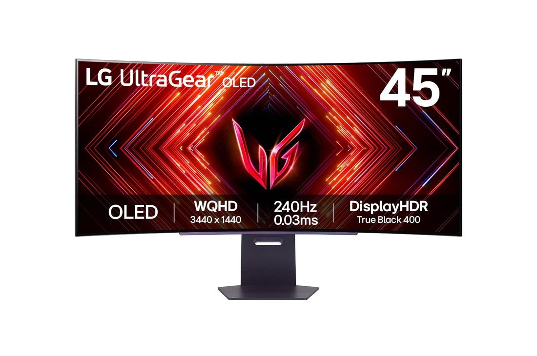 Monitor gaming curvo OLED UltraGear™ de 45” - 800R DisplayHDR True Black 400 240 Hz 003 ms GtG 45GS95QE-B
