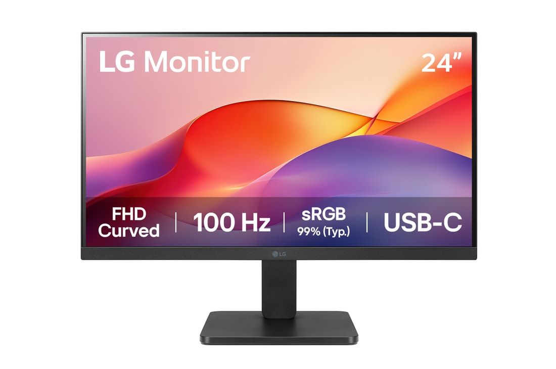 Monitor LG 24 Curvo FHD de 100 Hz con USB-C Mejor Productividad 24U421A-B