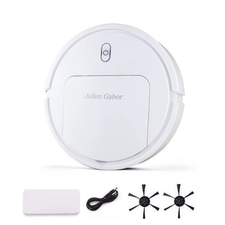 GIOIO Robot aspirador inteligente 3 en 1 para hogar con carga-Blanco