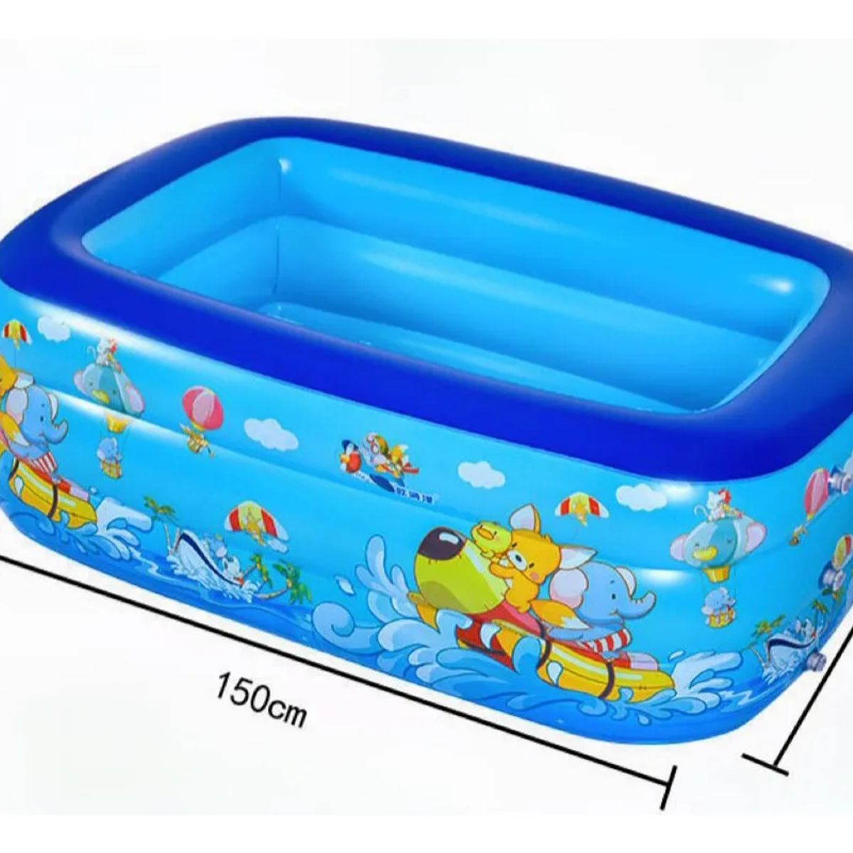 GENERICO - Piscina Inflable Rectangular 150x105x55cm Familiar Niños