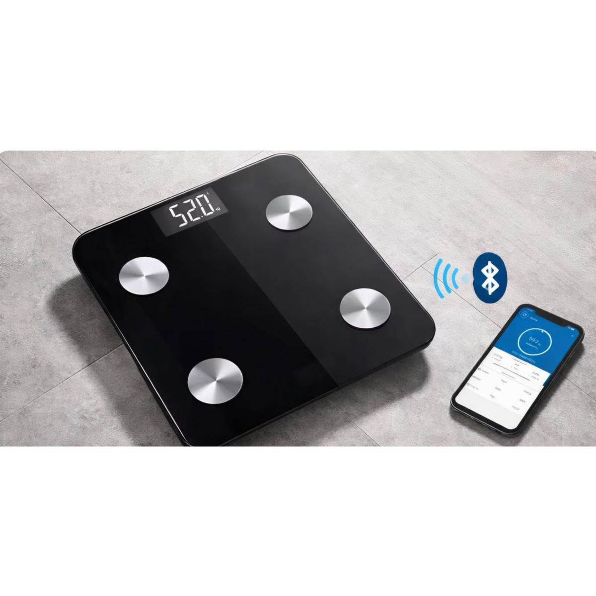 GENERAL - Balanza Digital Inteligente Bluetooth con App  Control de Peso Grasa Corporal y BMI