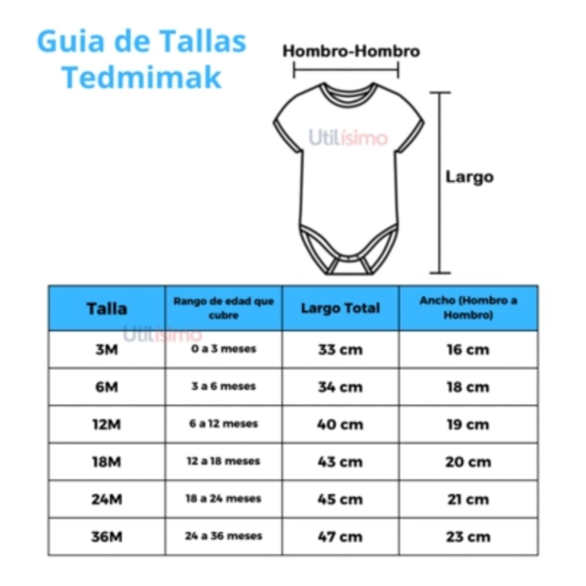 TEDMIMAK - Pack 4 Bodys Niña Manga Corta Tedmimak 100% Algodón
